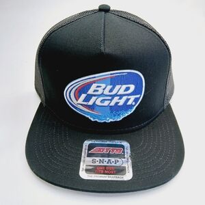 Bud Light Black Snapback Hat